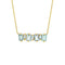 Ann Emerald Cut Green Amethyst Bar Pendant - 1